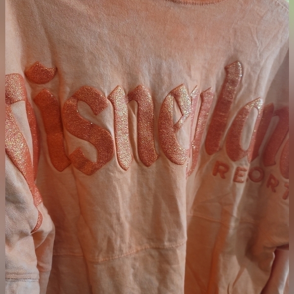 Disneyland Resort Spirit Jersey Small Orange Ombre Long Sleeve Glitter Letters - Picture 5 of 5